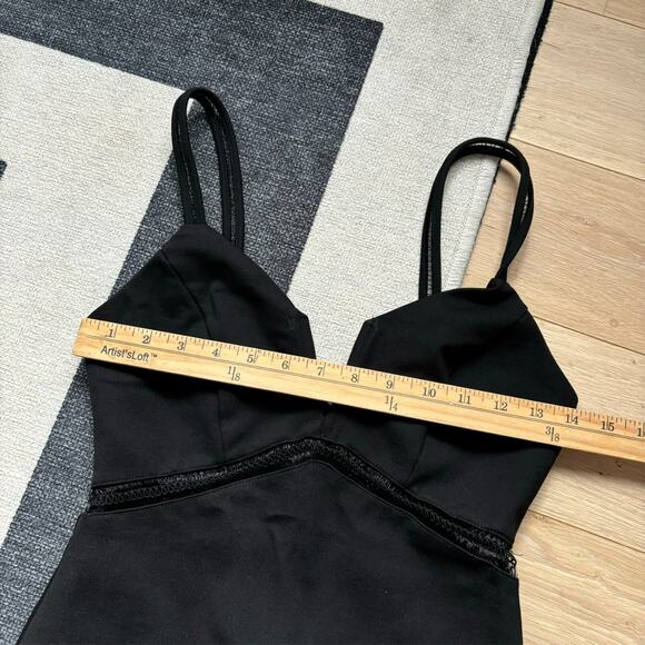 ASTR The Label Black Mini Cocktail Dress Size S Capri Strappy Bodycon Rayon - Picture 8 of 10